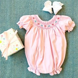 T.B.B.C. Sandy Smocked Bubble Pima Palm Beach Pink NWT